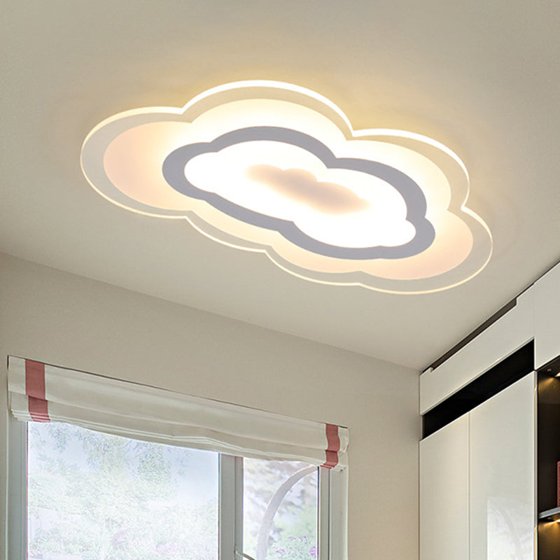 Acrylic Cloud Flush-Mount Light Fixture Minimalist LED White Close to Ceiling Lighting Clearhalo 'Ceiling Lights' 'Close To Ceiling Lights' 'Lighting' 2604503