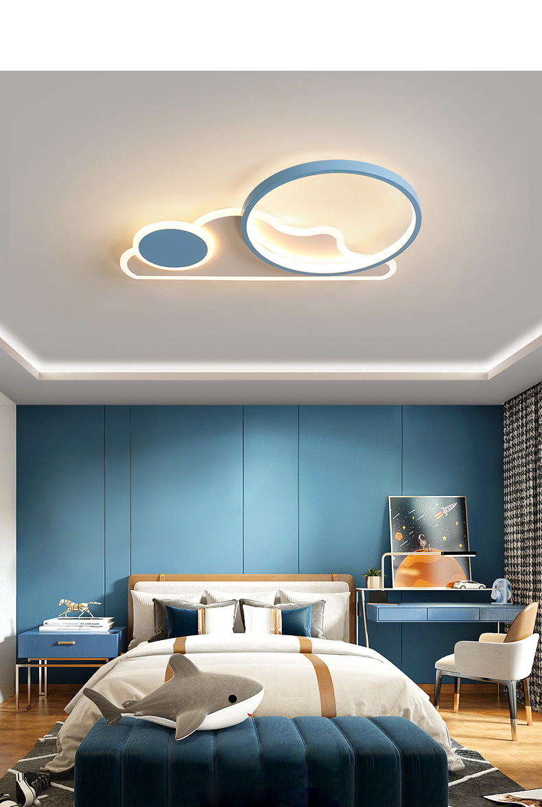 Cloud and Circle Bedroom Flush Ceiling Light Fixture Acrylic LED Simplicity Ceiling Mounted Fixture Clearhalo 'Ceiling Lights' 'Close To Ceiling Lights' 'Lighting' 2604534