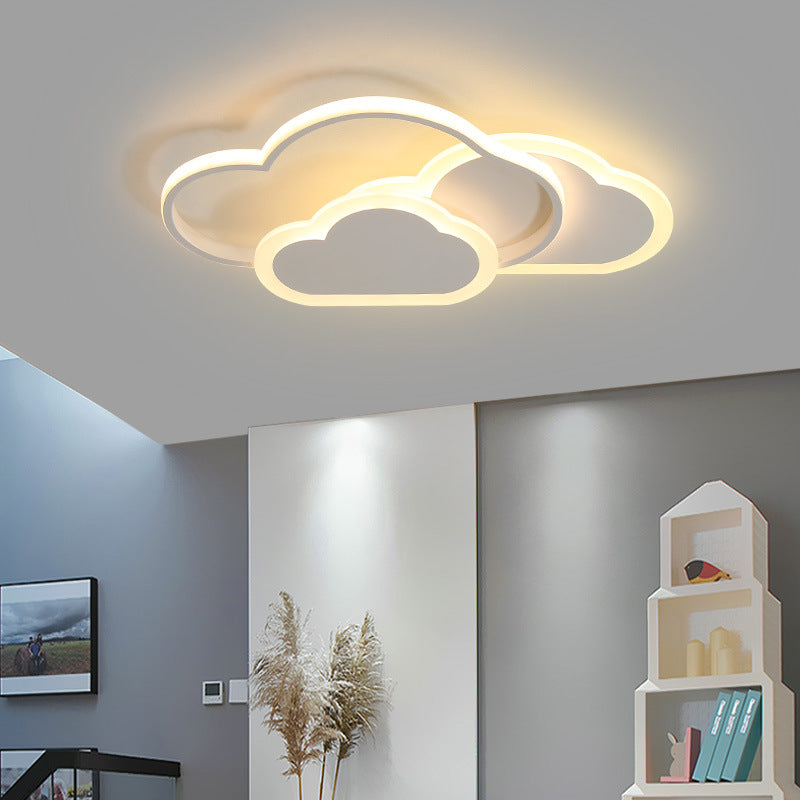 Clouds Acrylic Ceiling Mount Light Fixture Minimalism LED Close To Ceiling Lamp Clearhalo 'Ceiling Lights' 'Close To Ceiling Lights' 'Lighting' 2604536