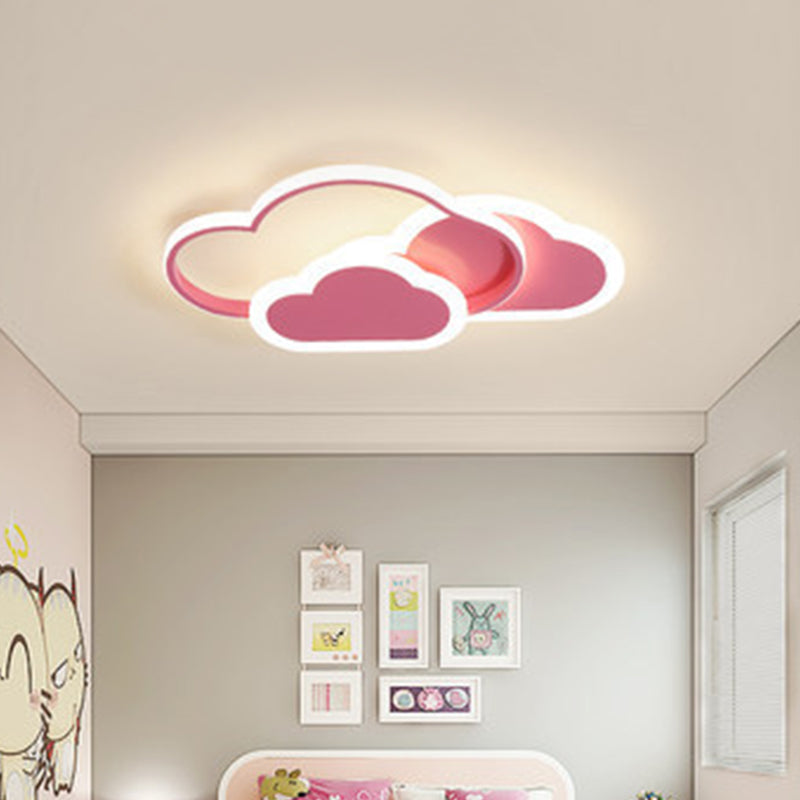 Clouds Acrylic Ceiling Mount Light Fixture Minimalism LED Close To Ceiling Lamp Clearhalo 'Ceiling Lights' 'Close To Ceiling Lights' 'Lighting' 2604539