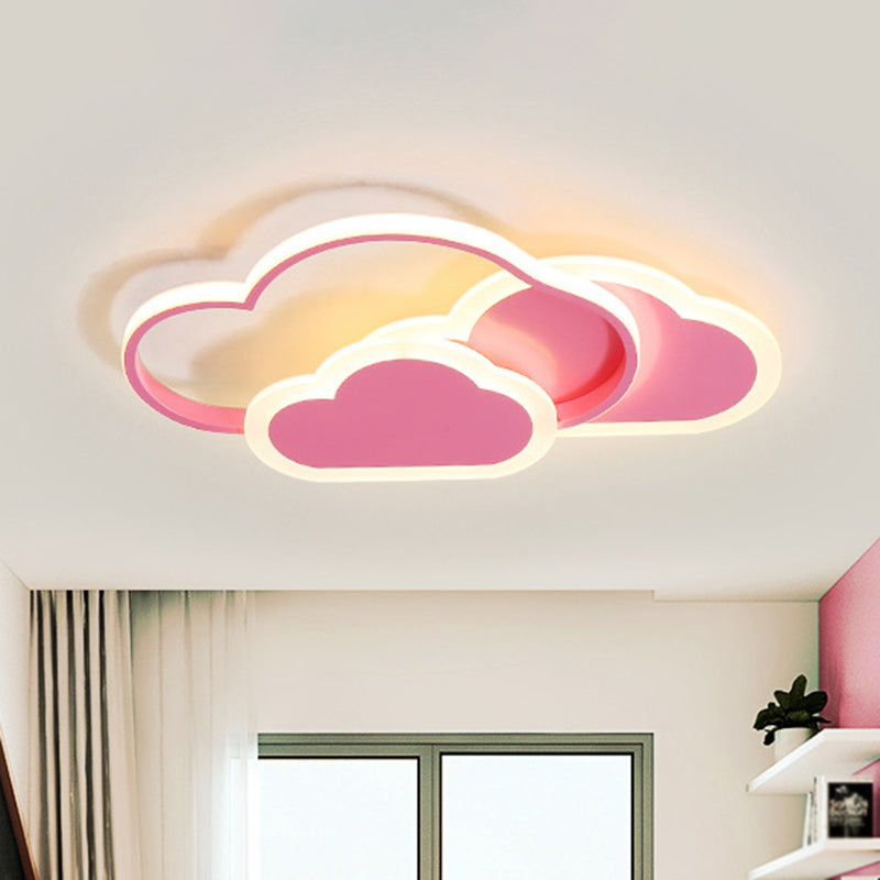 Clouds Acrylic Ceiling Mount Light Fixture Minimalism LED Close To Ceiling Lamp Clearhalo 'Ceiling Lights' 'Close To Ceiling Lights' 'Lighting' 2604540