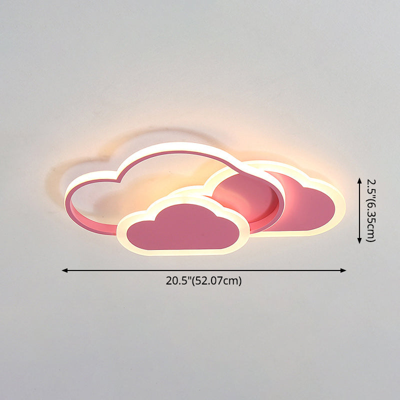 Clouds Acrylic Ceiling Mount Light Fixture Minimalism LED Close To Ceiling Lamp Clearhalo 'Ceiling Lights' 'Close To Ceiling Lights' 'Lighting' 2604544