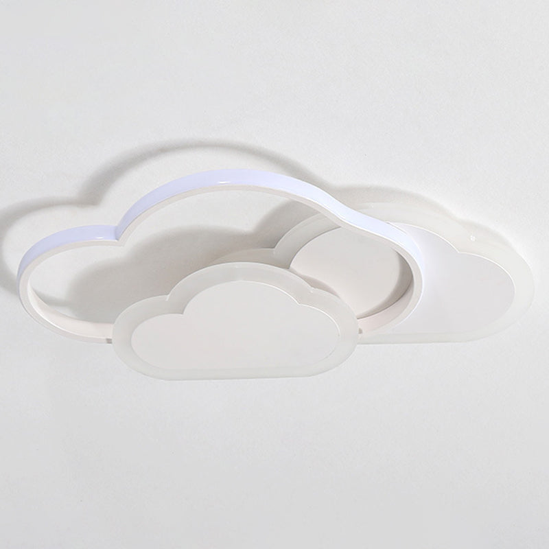 Clouds Acrylic Ceiling Mount Light Fixture Minimalism LED Close To Ceiling Lamp Clearhalo 'Ceiling Lights' 'Close To Ceiling Lights' 'Lighting' 2604545