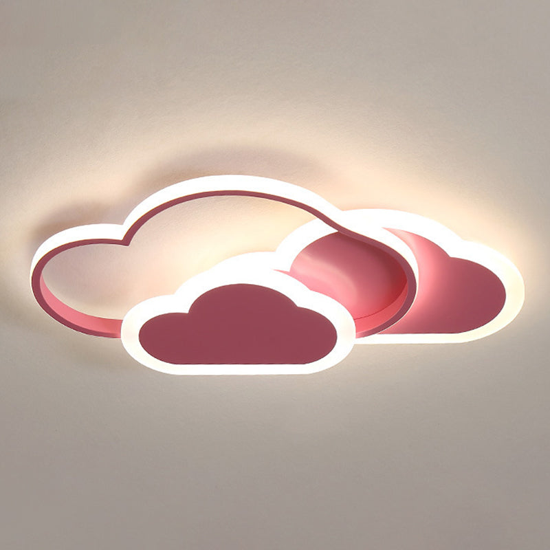 Clouds Acrylic Ceiling Mount Light Fixture Minimalism LED Close To Ceiling Lamp Clearhalo 'Ceiling Lights' 'Close To Ceiling Lights' 'Lighting' 2604546