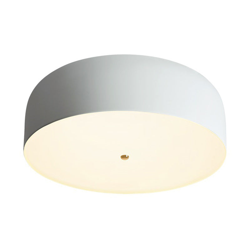 Circle Flush Mount Ceiling Light Fixture Nordic Style Metal Flush-Mount Light Fixture White Clearhalo 'Ceiling Lights' 'Close To Ceiling Lights' 'Lighting' 2604552