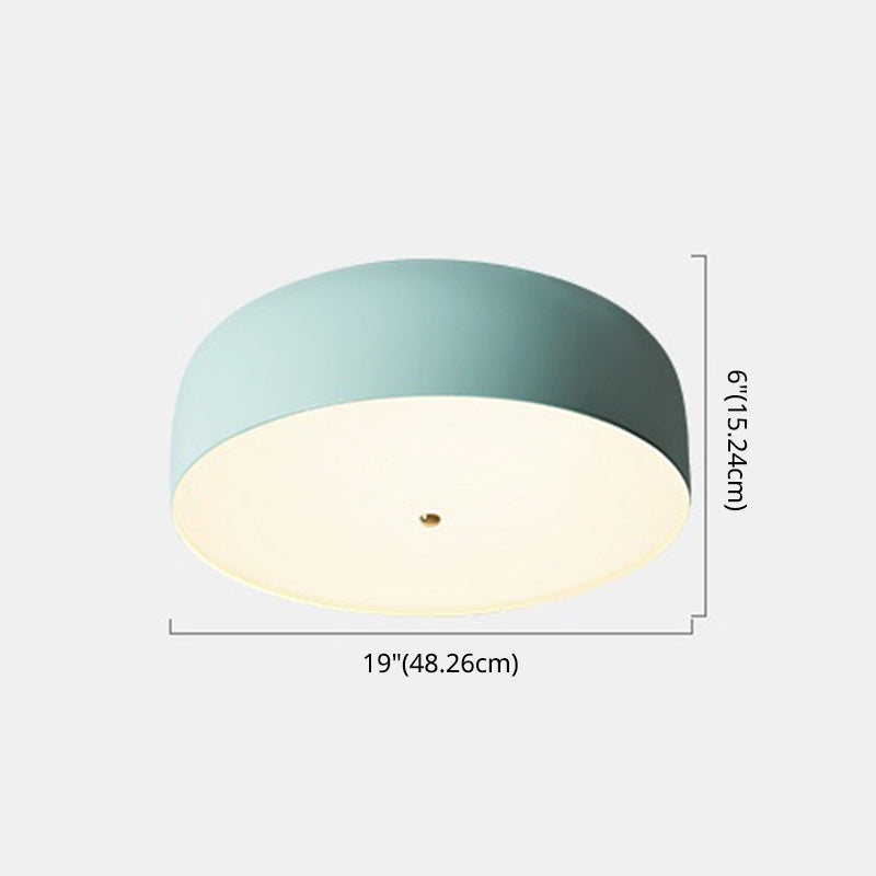 Circle Flush Mount Ceiling Light Fixture Nordic Style Metal Flush-Mount Light Fixture Clearhalo 'Ceiling Lights' 'Close To Ceiling Lights' 'Lighting' 2604553