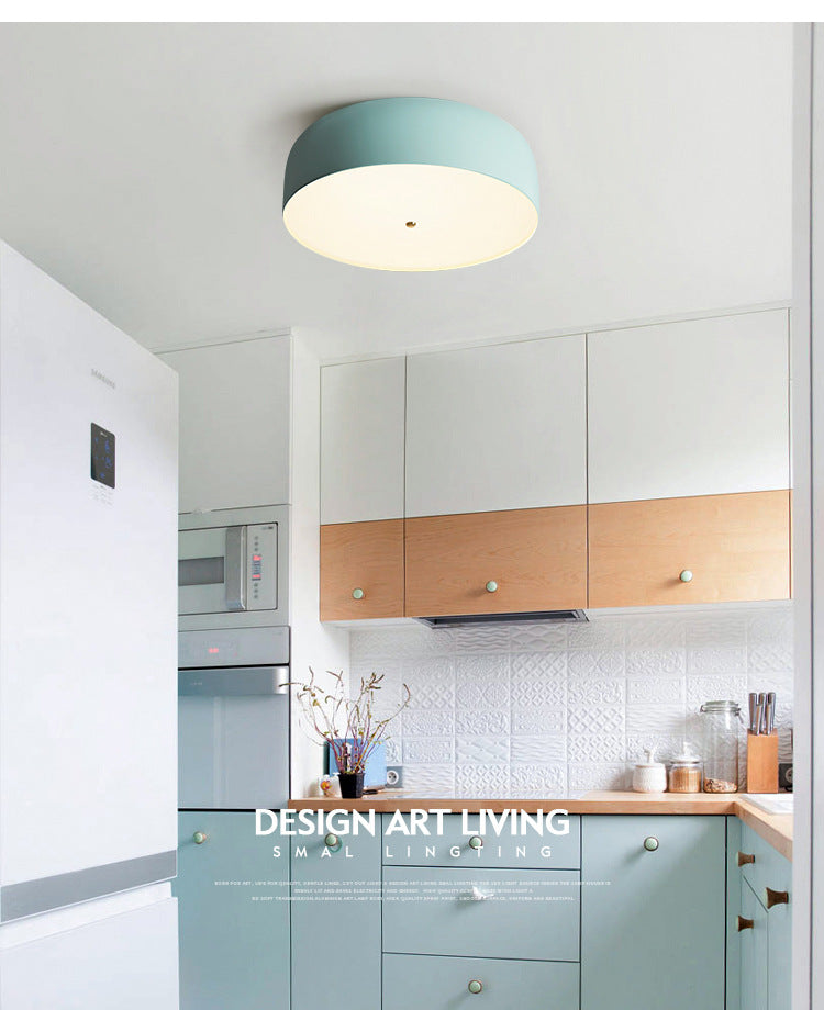 Circle Flush Mount Ceiling Light Fixture Nordic Style Metal Flush-Mount Light Fixture Clearhalo 'Ceiling Lights' 'Close To Ceiling Lights' 'Lighting' 2604554