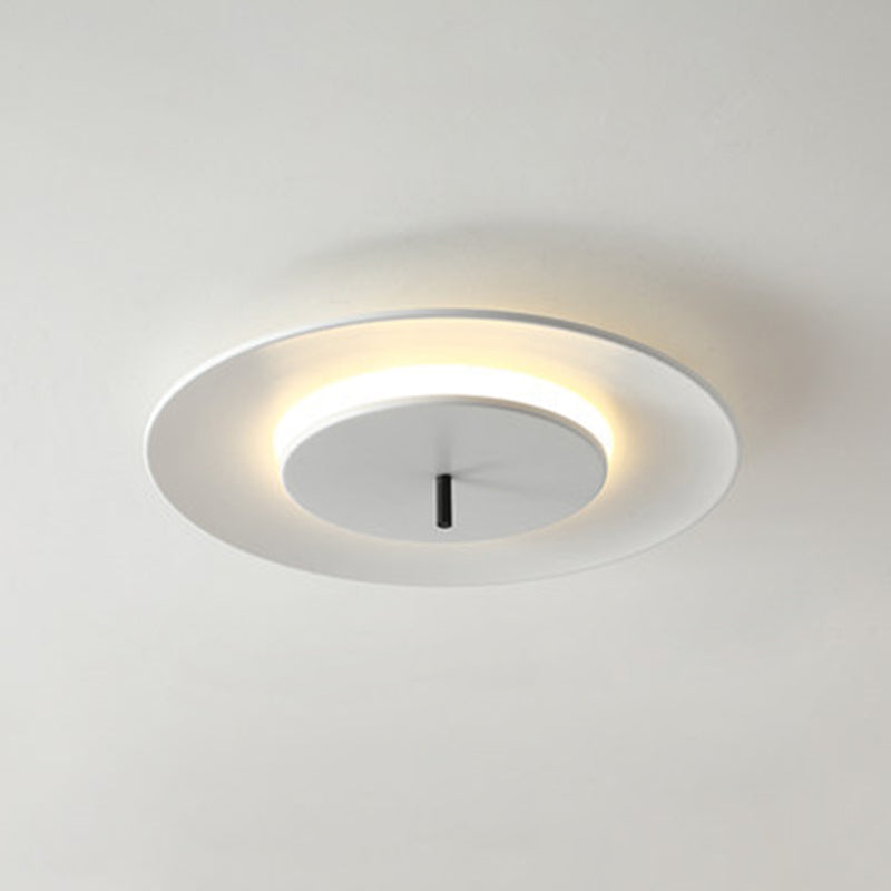 Acrylic Circle Flush Mounted Ceiling Light Nordic LED Close To Ceiling Lighting Fixture White Clearhalo 'Ceiling Lights' 'Close To Ceiling Lights' 'Lighting' 2604560