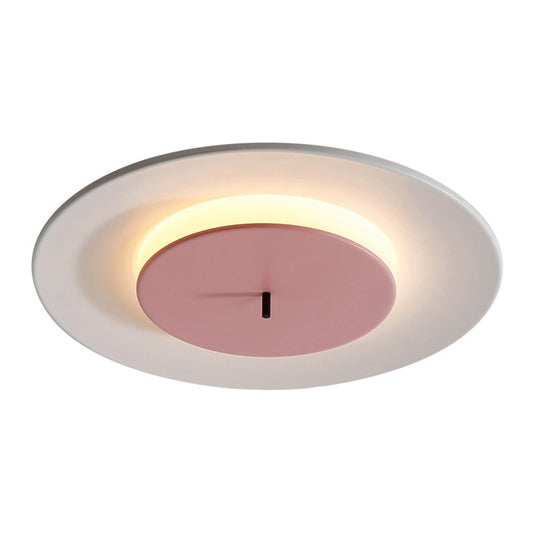 Acrylic Circle Flush Mounted Ceiling Light Nordic LED Close To Ceiling Lighting Fixture Clearhalo 'Ceiling Lights' 'Close To Ceiling Lights' 'Lighting' 2604564