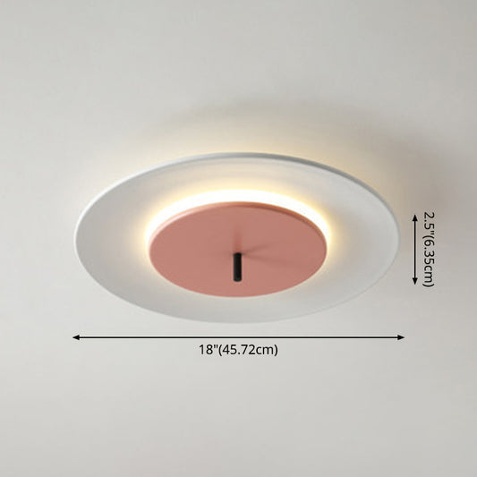 Acrylic Circle Flush Mounted Ceiling Light Nordic LED Close To Ceiling Lighting Fixture Clearhalo 'Ceiling Lights' 'Close To Ceiling Lights' 'Lighting' 2604568