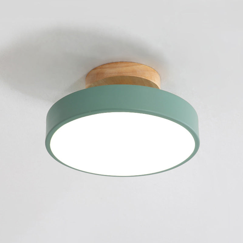 Acrylic Circle Flush Mount Ceiling Light Modern Style LED Flush Ceiling Light Fixture Green Clearhalo 'Ceiling Lights' 'Close To Ceiling Lights' 'Lighting' 2604598