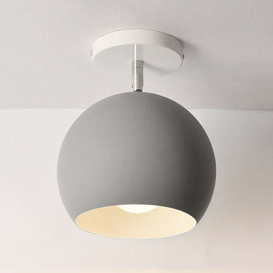 Round Aisle Close to Ceiling Lighting Metal Nordic Style Ceiling Flush Mount Light Clearhalo 'Ceiling Lights' 'Close To Ceiling Lights' 'Lighting' 2604608