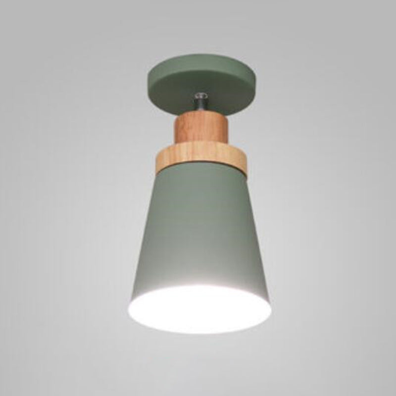 Tapered Ceiling Flush Mount Light Modern Style Metal Close to Ceiling Lighting Fixture Green Clearhalo 'Ceiling Lights' 'Close To Ceiling Lights' 'Lighting' 2604633