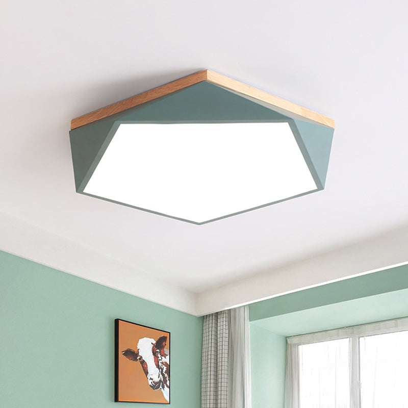 Pentagon Flush Mount Lighting Modern Style Metal LED Bedroom Flush Mount Ceiling Light Fixture Clearhalo 'Ceiling Lights' 'Close To Ceiling Lights' 'Lighting' 2604643