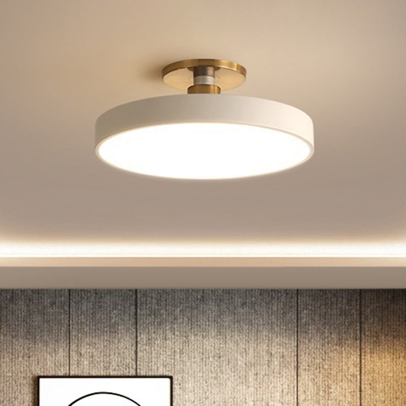 Circular Ring Acrylic Semi Flush Mount Lighting Modern LED Semi Flush Ceiling Light Fixture White Clearhalo 'Ceiling Lights' 'Close To Ceiling Lights' 'Lighting' 2604656