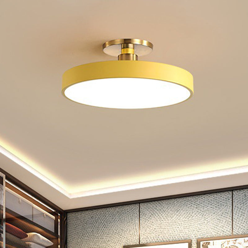 Circular Ring Acrylic Semi Flush Mount Lighting Modern LED Semi Flush Ceiling Light Fixture Clearhalo 'Ceiling Lights' 'Close To Ceiling Lights' 'Lighting' 2604660