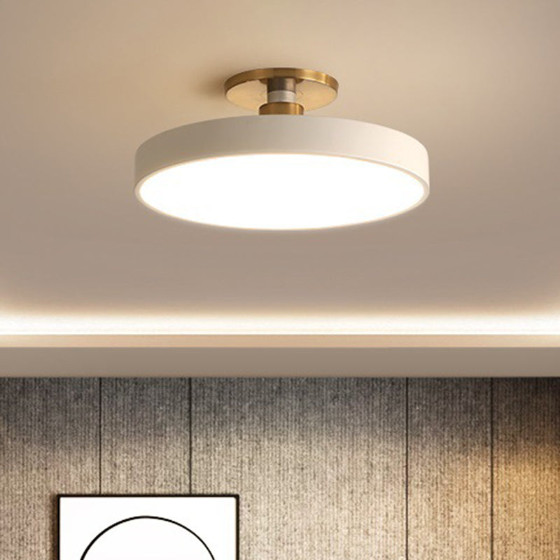 Circular Ring Acrylic Semi Flush Mount Lighting Modern LED Semi Flush Ceiling Light Fixture Clearhalo 'Ceiling Lights' 'Close To Ceiling Lights' 'Lighting' 2604662