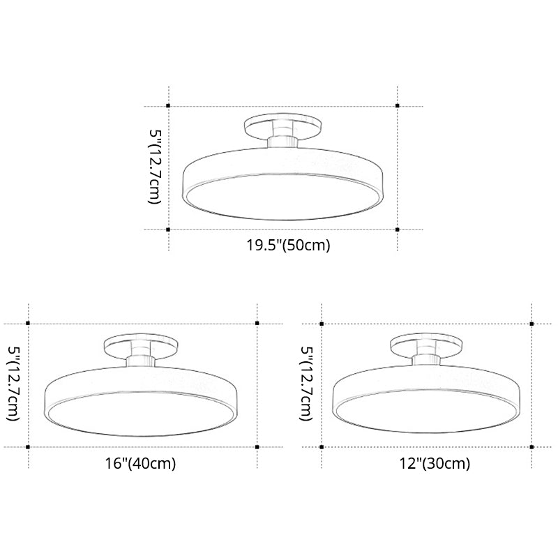 Circular Ring Acrylic Semi Flush Mount Lighting Modern LED Semi Flush Ceiling Light Fixture Clearhalo 'Ceiling Lights' 'Close To Ceiling Lights' 'Lighting' 2604664