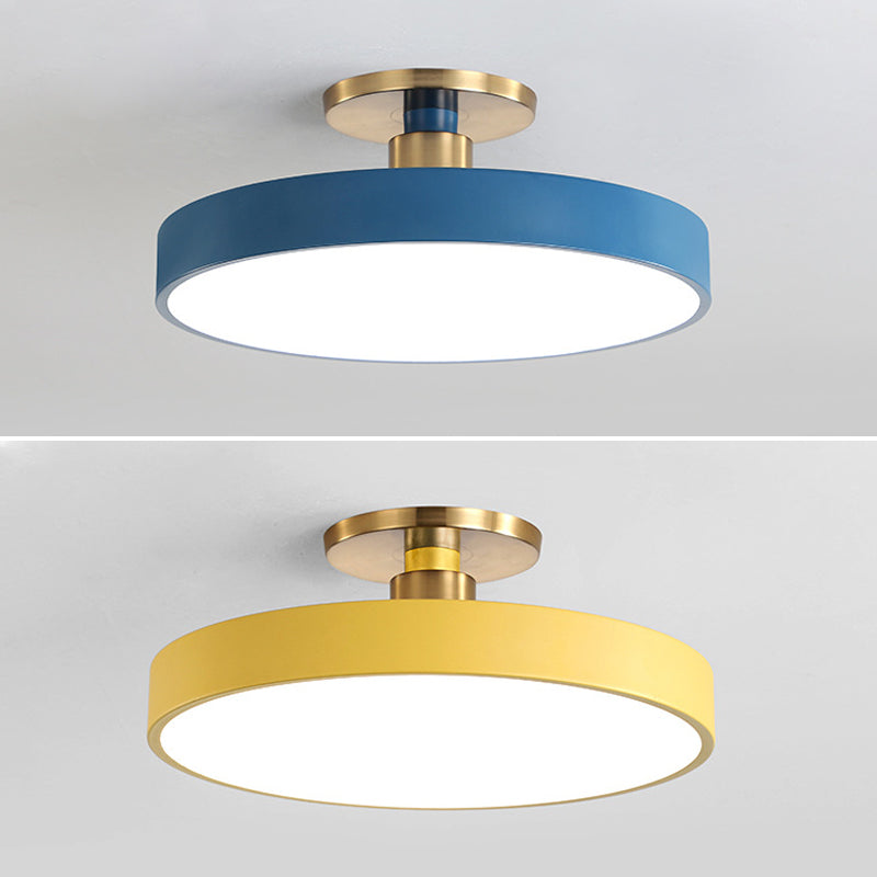 Circular Ring Acrylic Semi Flush Mount Lighting Modern LED Semi Flush Ceiling Light Fixture Clearhalo 'Ceiling Lights' 'Close To Ceiling Lights' 'Lighting' 2604665