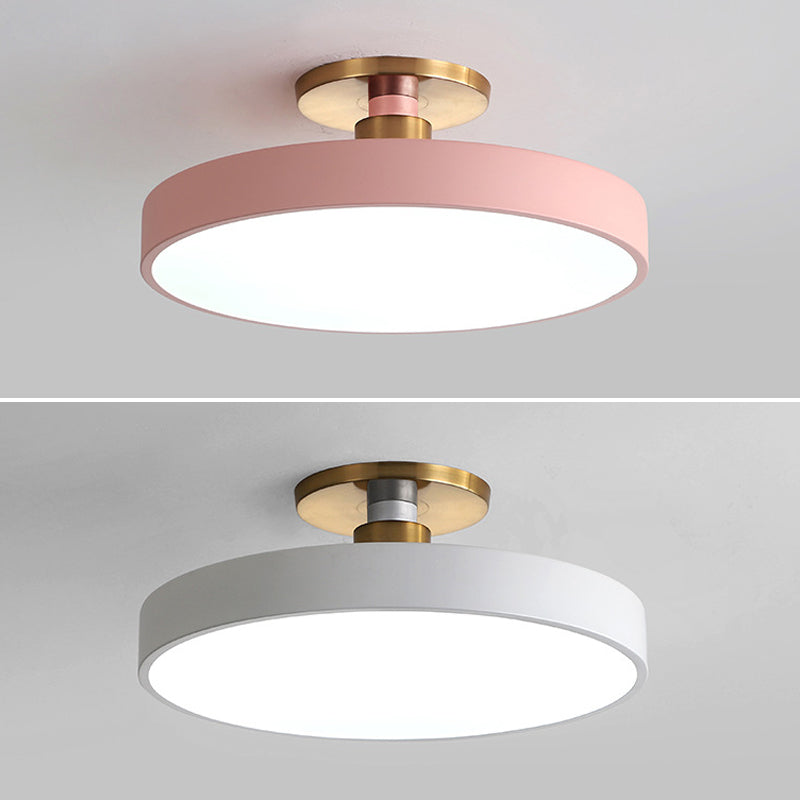 Circular Ring Acrylic Semi Flush Mount Lighting Modern LED Semi Flush Ceiling Light Fixture Clearhalo 'Ceiling Lights' 'Close To Ceiling Lights' 'Lighting' 2604666