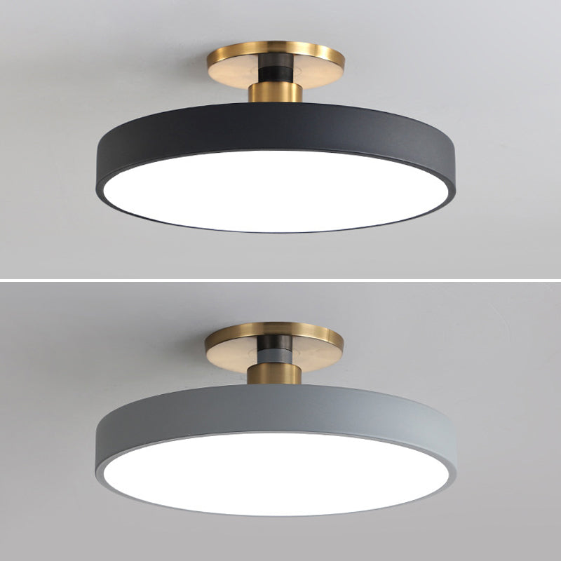 Circular Ring Acrylic Semi Flush Mount Lighting Modern LED Semi Flush Ceiling Light Fixture Clearhalo 'Ceiling Lights' 'Close To Ceiling Lights' 'Lighting' 2604667