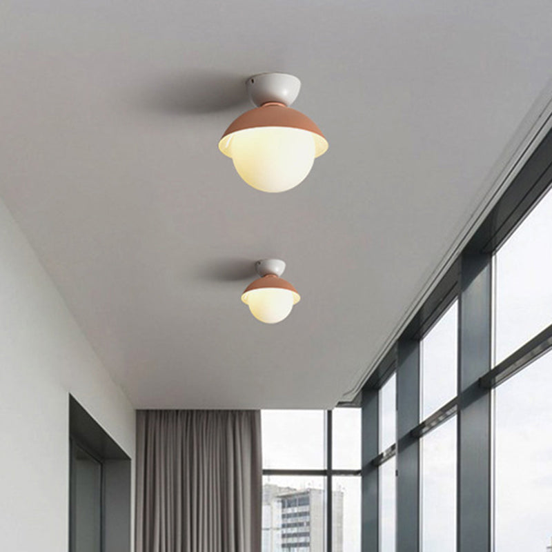 Round Ceiling Flush Mount Light Nordic Style Metal Close to Ceiling Lighting Fixture Clearhalo 'Ceiling Lights' 'Close To Ceiling Lights' 'Lighting' 2604688