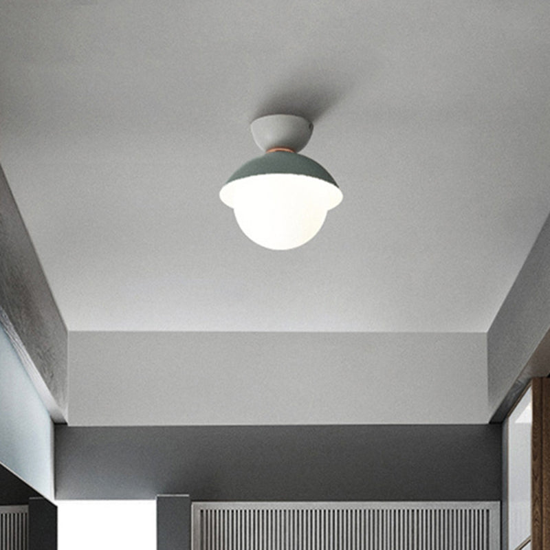 Round Ceiling Flush Mount Light Nordic Style Metal Close to Ceiling Lighting Fixture Clearhalo 'Ceiling Lights' 'Close To Ceiling Lights' 'Lighting' 2604690