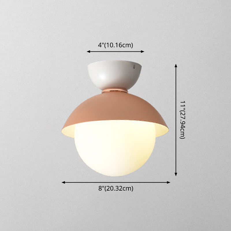 Round Ceiling Flush Mount Light Nordic Style Metal Close to Ceiling Lighting Fixture Clearhalo 'Ceiling Lights' 'Close To Ceiling Lights' 'Lighting' 2604693