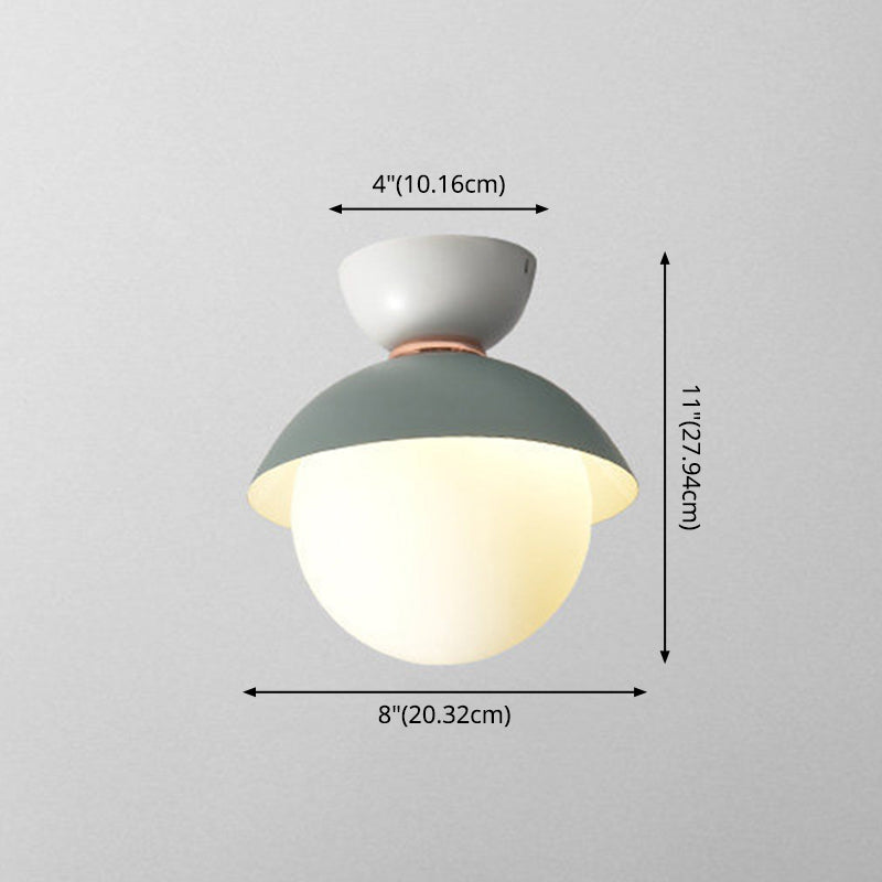 Round Ceiling Flush Mount Light Nordic Style Metal Close to Ceiling Lighting Fixture Clearhalo 'Ceiling Lights' 'Close To Ceiling Lights' 'Lighting' 2604694