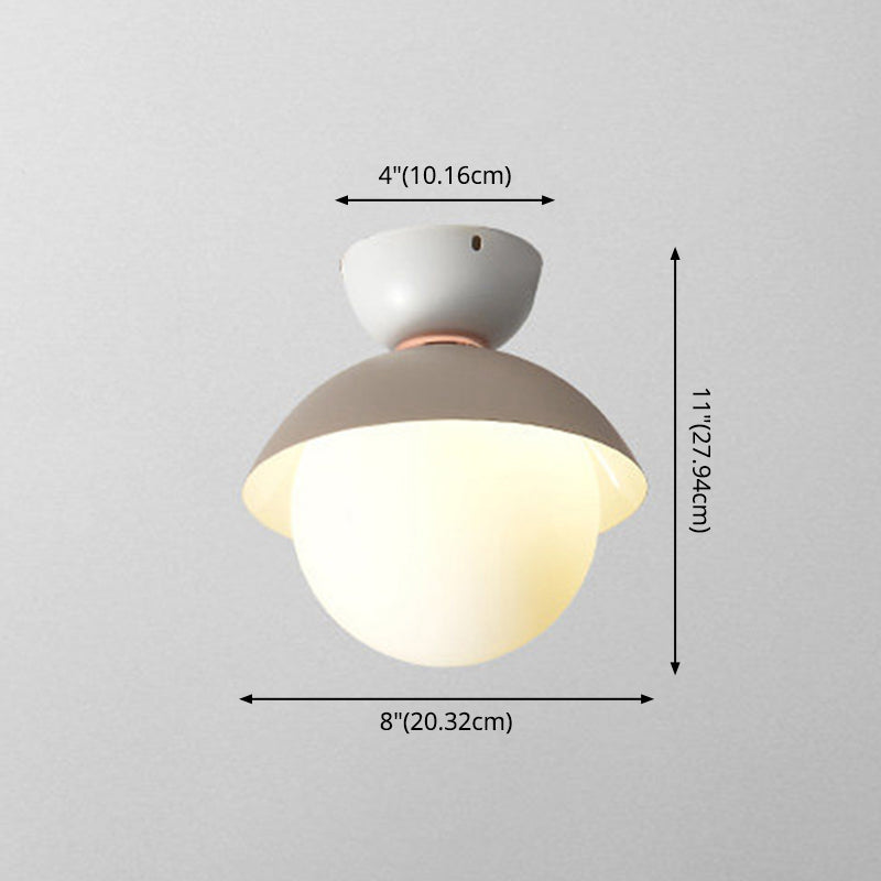 Round Ceiling Flush Mount Light Nordic Style Metal Close to Ceiling Lighting Fixture Clearhalo 'Ceiling Lights' 'Close To Ceiling Lights' 'Lighting' 2604695