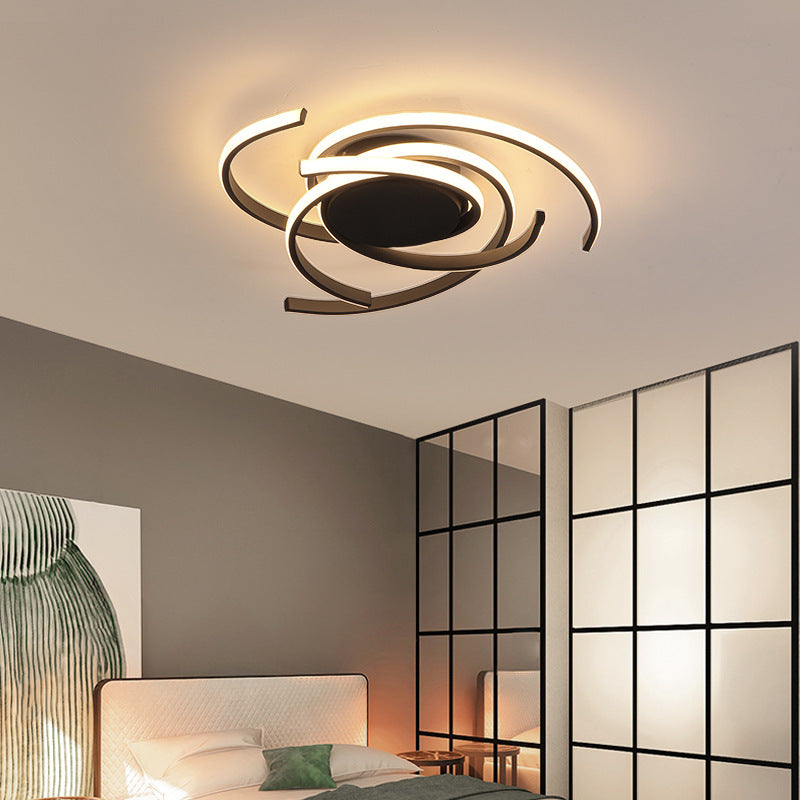 Modern Style Spiral Flush Mount Ceiling Light Metal LED Bedroom Ceiling Light Fixture Clearhalo 'Ceiling Lights' 'Close To Ceiling Lights' 'Lighting' 2604711