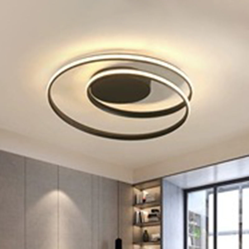 Simplicity Circle Ceiling Flush Mount Light Metal LED Bedroom Close to Ceiling Lamp Clearhalo 'Ceiling Lights' 'Close To Ceiling Lights' 'Lighting' 2604732