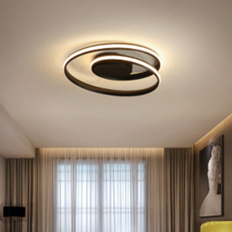 Simplicity Circle Ceiling Flush Mount Light Metal LED Bedroom Close to Ceiling Lamp Clearhalo 'Ceiling Lights' 'Close To Ceiling Lights' 'Lighting' 2604733