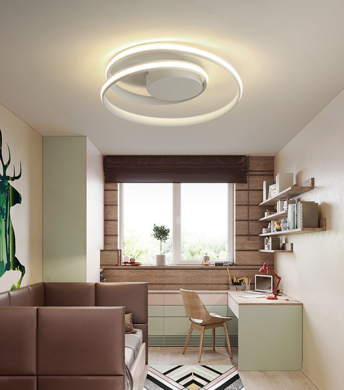 Simplicity Circle Ceiling Flush Mount Light Metal LED Bedroom Close to Ceiling Lamp Clearhalo 'Ceiling Lights' 'Close To Ceiling Lights' 'Lighting' 2604740