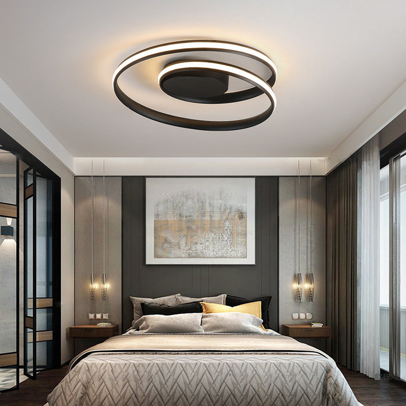 Simplicity Circle Ceiling Flush Mount Light Metal LED Bedroom Close to Ceiling Lamp Clearhalo 'Ceiling Lights' 'Close To Ceiling Lights' 'Lighting' 2604741