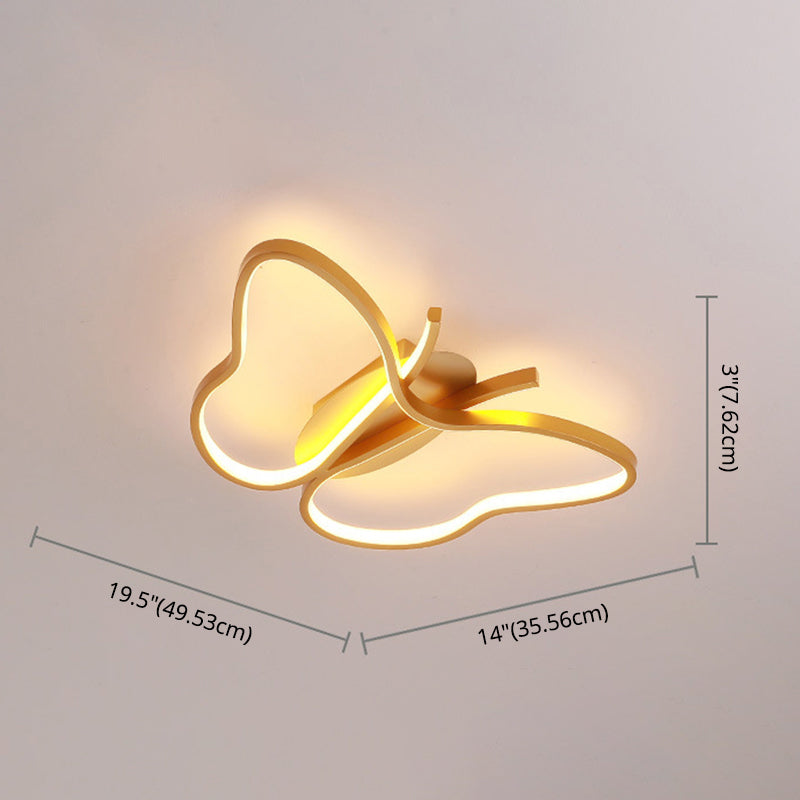 Butterfly Ceiling Light Fixture Modern Style LED Metal Close to Ceiling Lighting Fixture Clearhalo 'Ceiling Lights' 'Close To Ceiling Lights' 'Lighting' 2604768