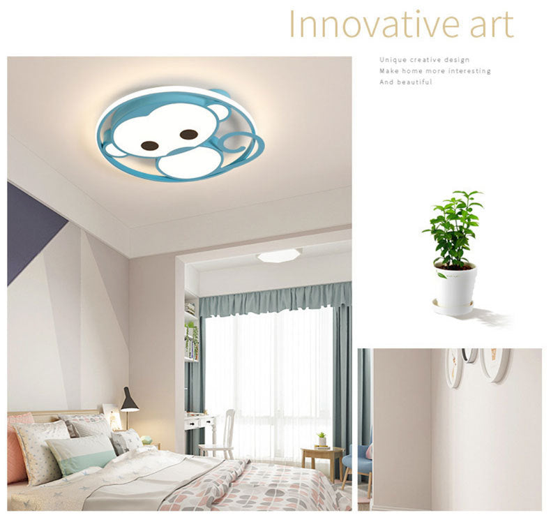 Monkey Metal Flushmount Ceiling Lamp Cartoon Style Flush Mount Ceiling Light Fixture Clearhalo 'Ceiling Lights' 'Close To Ceiling Lights' 'Lighting' 2604868