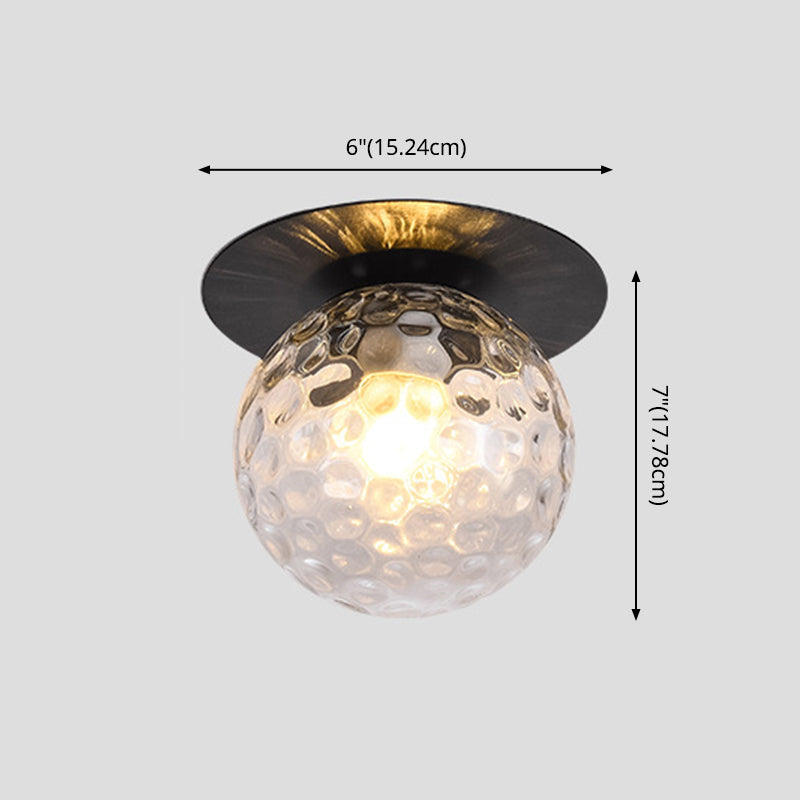 Globe Ceiling Mounted Fixture Minimalist Style Glass Ceiling Mount Light Fixture Clearhalo 'Ceiling Lights' 'Close To Ceiling Lights' 'Lighting' 2604883