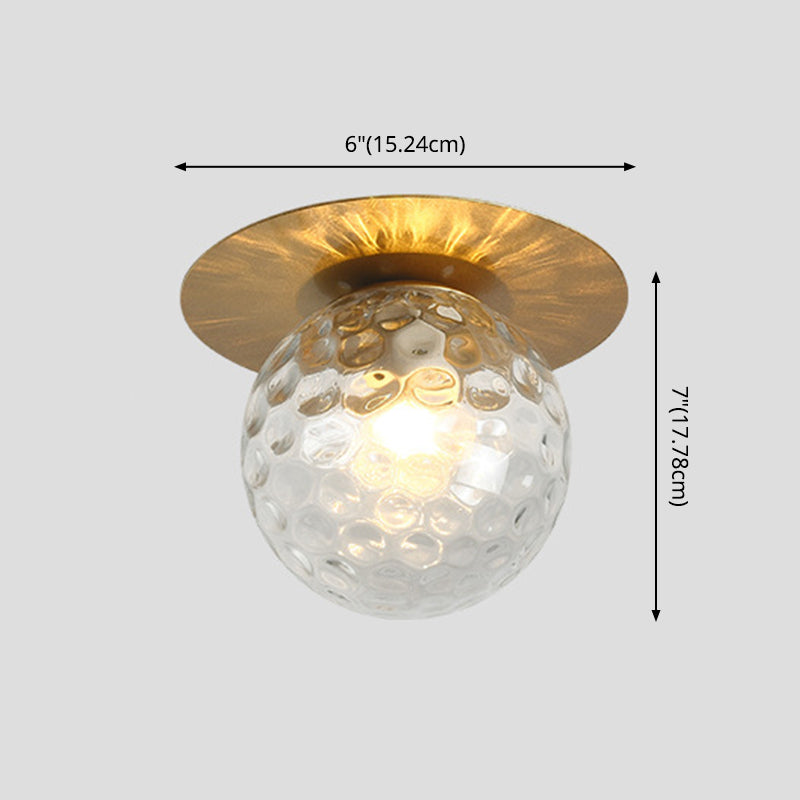 Globe Ceiling Mounted Fixture Minimalist Style Glass Ceiling Mount Light Fixture Clearhalo 'Ceiling Lights' 'Close To Ceiling Lights' 'Lighting' 2604884