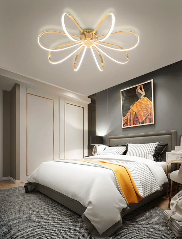 Petal Acrylic Flush Mount Ceiling Light Modern LED Gold Flush Ceiling Light Fixture Clearhalo 'Ceiling Lights' 'Close To Ceiling Lights' 'Lighting' 2605030