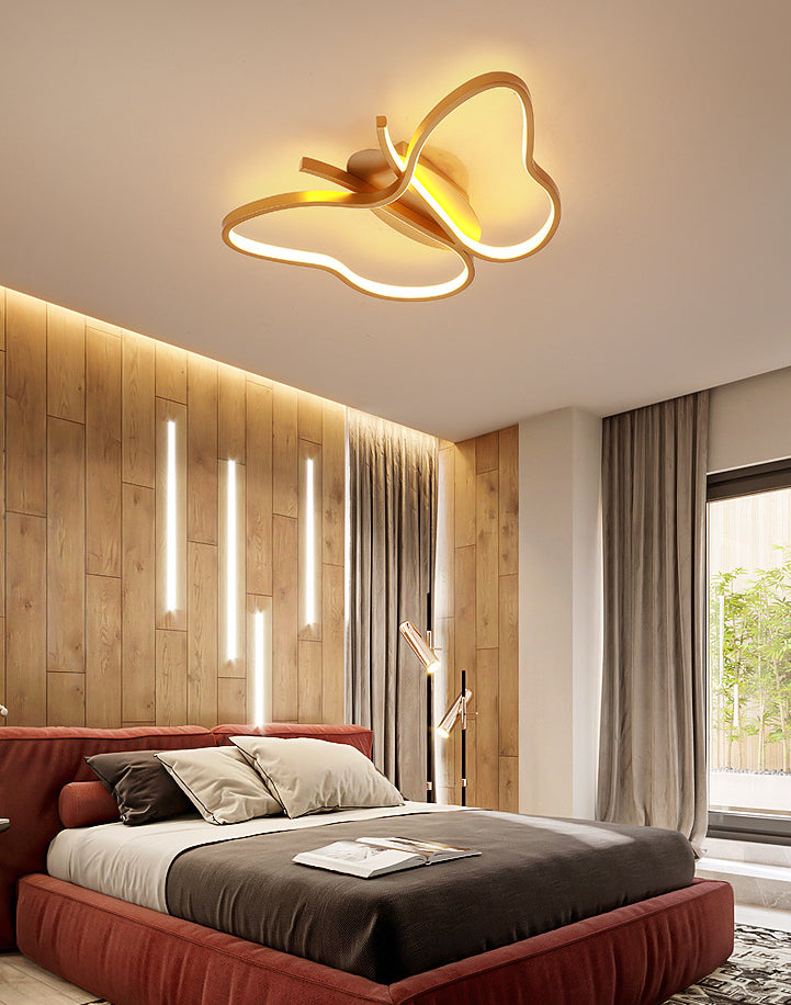 Butterfly Ceiling Light Fixture Modern Style LED Metal Close to Ceiling Lighting Fixture Clearhalo 'Ceiling Lights' 'Close To Ceiling Lights' 'Lighting' 2605033