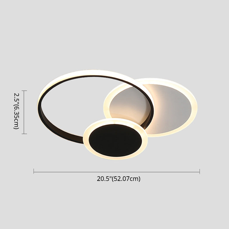 Circle Flush Mount Lighting Acrylic Modern Simplicity Flush Ceiling Light Fixtures for Bedroom Clearhalo 'Ceiling Lights' 'Close To Ceiling Lights' 'Lighting' 2605490