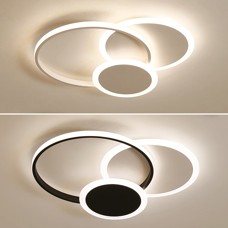 Circle Flush Mount Lighting Acrylic Modern Simplicity Flush Ceiling Light Fixtures for Bedroom Clearhalo 'Ceiling Lights' 'Close To Ceiling Lights' 'Lighting' 2605491