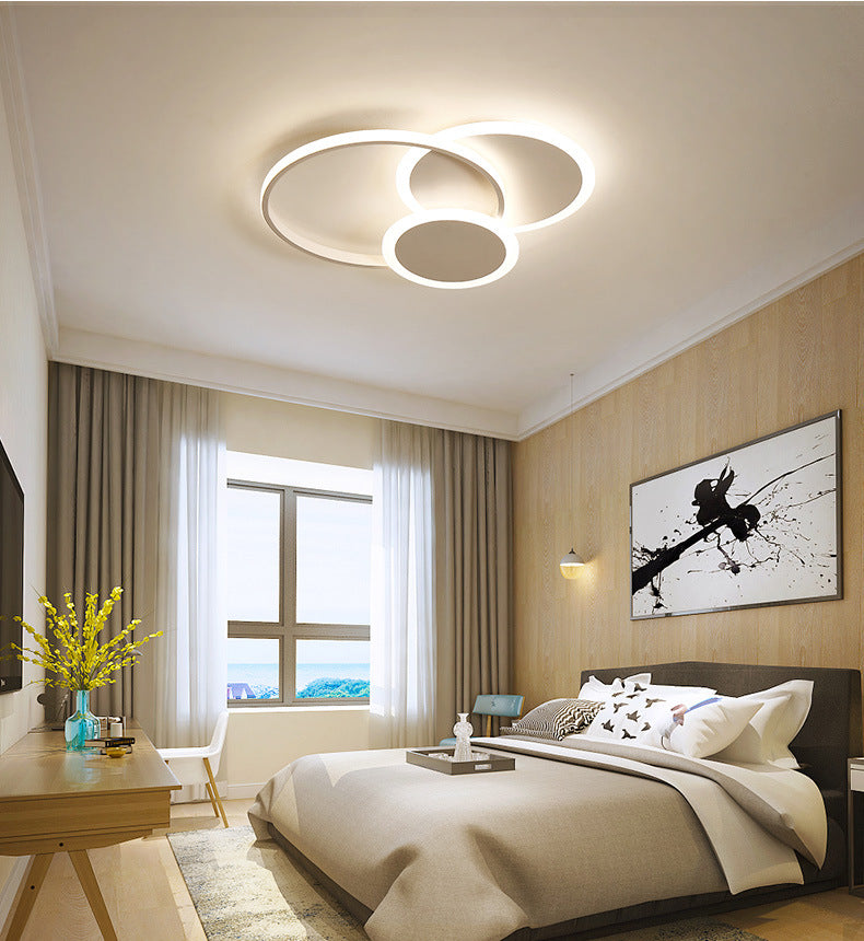 Circle Flush Mount Lighting Acrylic Modern Simplicity Flush Ceiling Light Fixtures for Bedroom Clearhalo 'Ceiling Lights' 'Close To Ceiling Lights' 'Lighting' 2605494