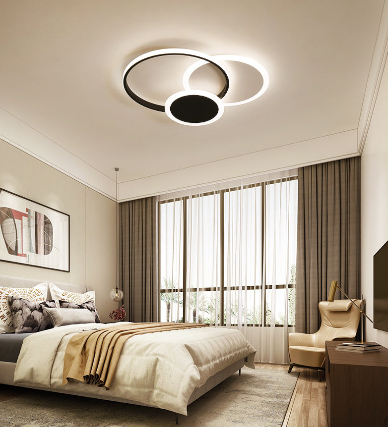 Circle Flush Mount Lighting Acrylic Modern Simplicity Flush Ceiling Light Fixtures for Bedroom Clearhalo 'Ceiling Lights' 'Close To Ceiling Lights' 'Lighting' 2605495