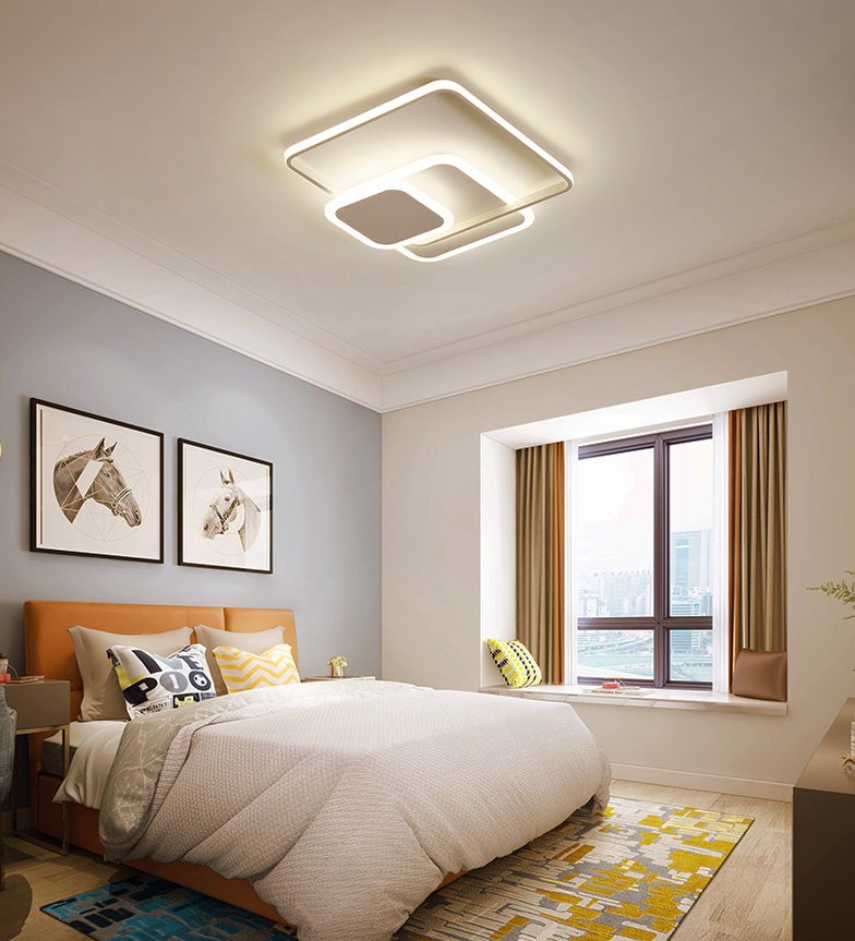 Circle Flush Mount Lighting Acrylic Modern Simplicity Flush Ceiling Light Fixtures for Bedroom Clearhalo 'Ceiling Lights' 'Close To Ceiling Lights' 'Lighting' 2605496