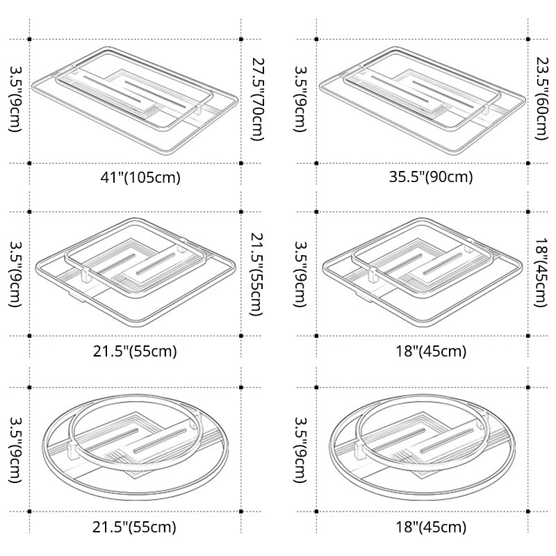 Geomtric Flush Light Metal Modern Flush Mount Ceiling Light Fixtures for Living Room Clearhalo 'Ceiling Lights' 'Close To Ceiling Lights' 'Lighting' 2605534