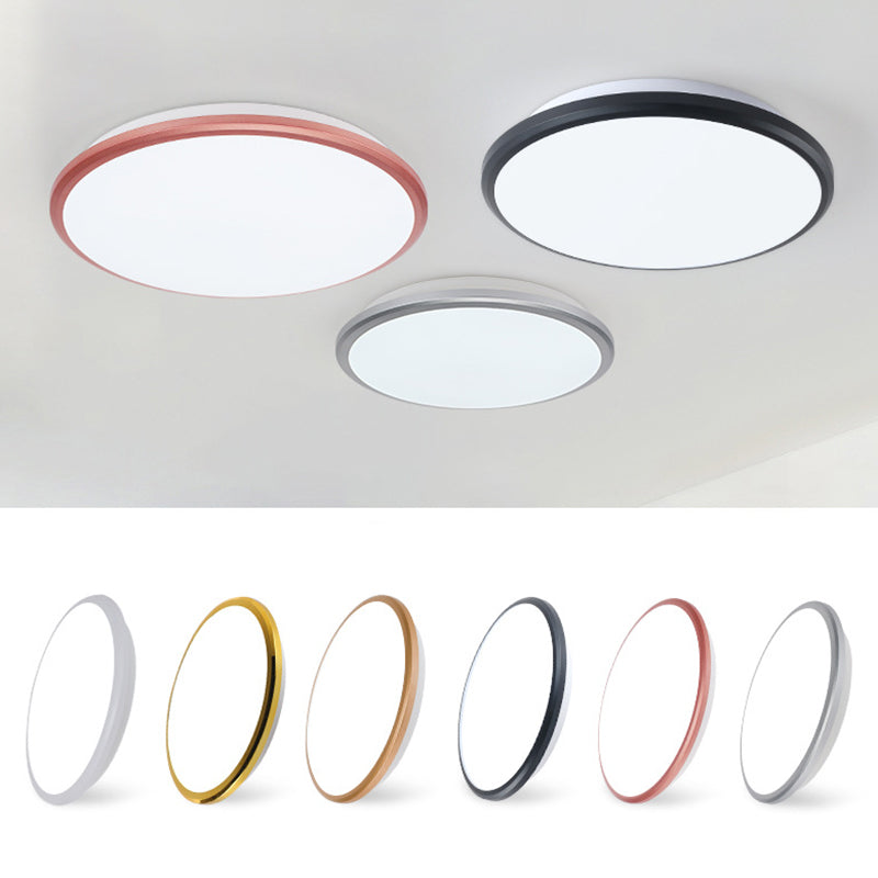 Super-thin Round Flush Mount Light Fixtures 1 Light Acrylic Contemporary Ceiling Lights Flush Mount Clearhalo 'Ceiling Lights' 'Close To Ceiling Lights' 'Lighting' 2605540