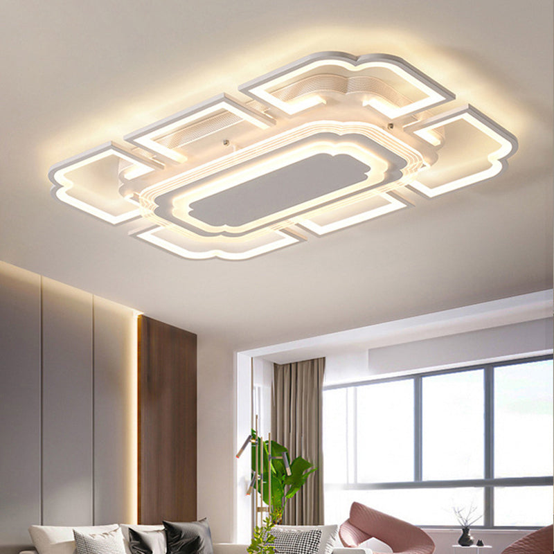 Geometric Flush Mount Light Acrylic Minimalism Flush Mount Spotlight for Living Room Clearhalo 'Ceiling Lights' 'Close To Ceiling Lights' 'Lighting' 2605552