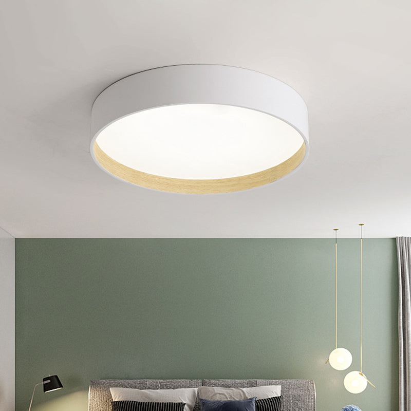 Drum Flush Light Fixtures 1 Light Metallic Modern Flush Mount Ceiling Light Fixture Clearhalo 'Ceiling Lights' 'Close To Ceiling Lights' 'Lighting' 2605568